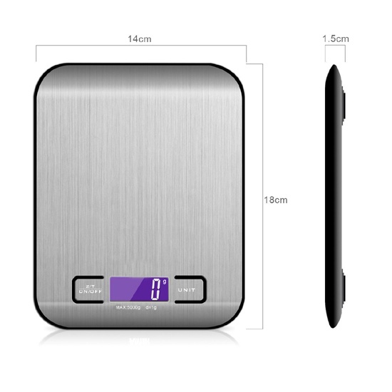 iGRiD Multifunctional Small Kitchen Digital Food Weighing Scale with  Stainless Steel Platform (5Kg)